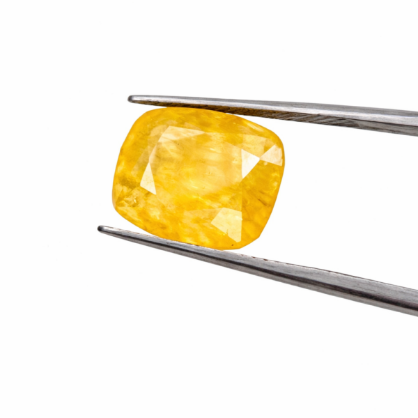 Yellow Sapphire (Pukhraj) 7.65 Carat Ceylon Mines Non Heated Non Treated