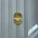 Yellow Sapphire (Pukhraj) – 8.06 Carats (8.86 Ratti) | Emerald Cut | Premium Ceylon Sri Lanka